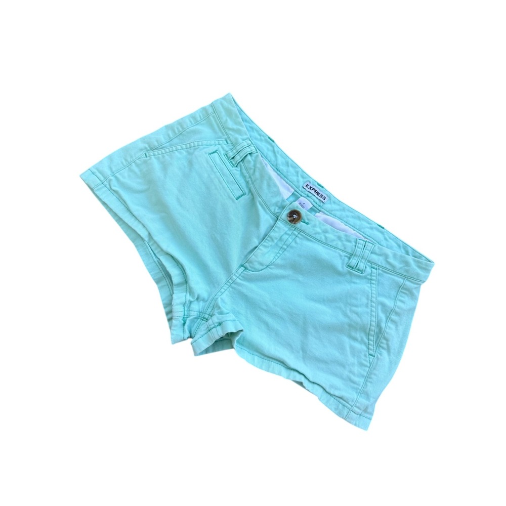 Y2K 2000s style Express Womens Mint Green Chino Shorts Summer Casual